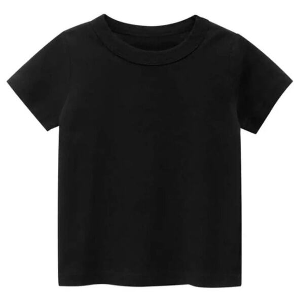 New cotton shorts 3-6 months and solid black or white shirt - Picture 2 of 2